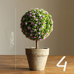 simulated green potted plants