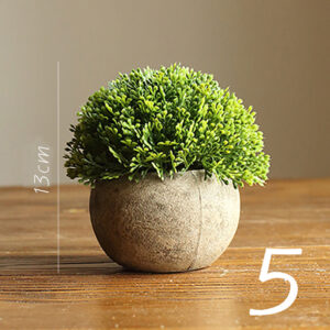 simulated green potted plants