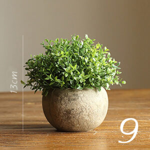 simulated green potted plants