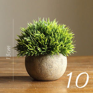 simulated green potted plants