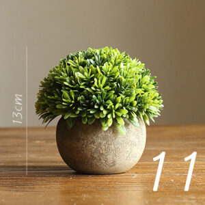 simulated green potted plants