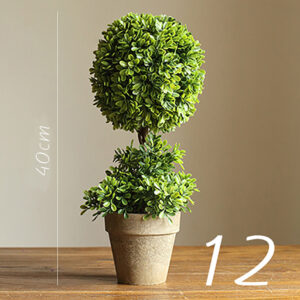 simulated green potted plants