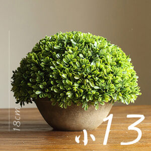 simulated green potted plants