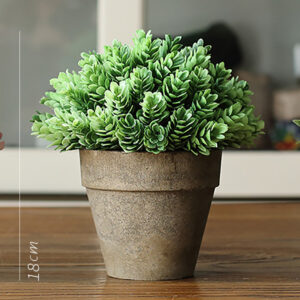 simulated green potted plants